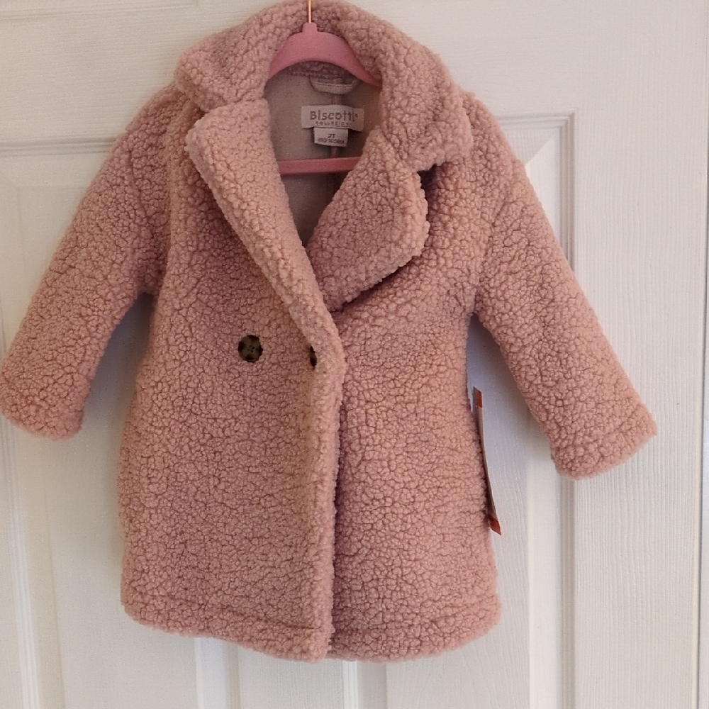 Biscotti Blush Pink Sherpa Jacket, 2T NWT